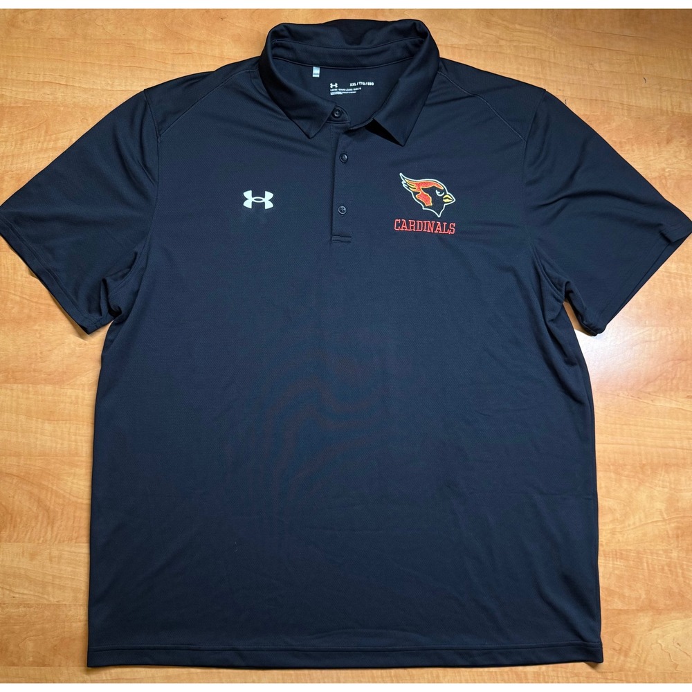 Under Armour Arizona Cardinals Polo Shirt Womens XXL Black Performance Golf Top